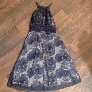 Positive Attitude Size 6 Sheer Blue with White Design Underneath